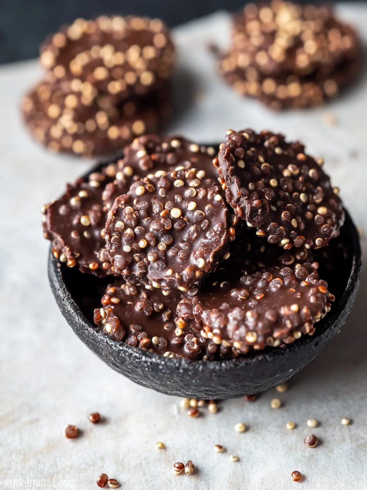 Decadent Dark Chocolate Quinoa Crisps for Guilt-Free Snacking Dark Chocolate Quinoa Crisps