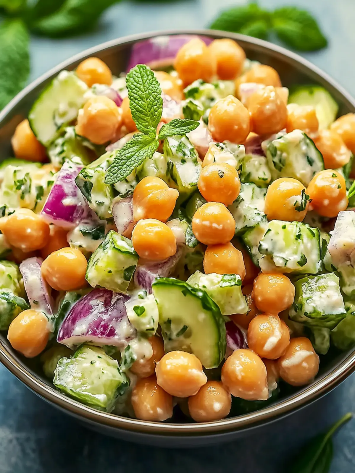 Zesty Creamy Chickpea Salad for a Refreshing Twist Creamy Chickpea Salad