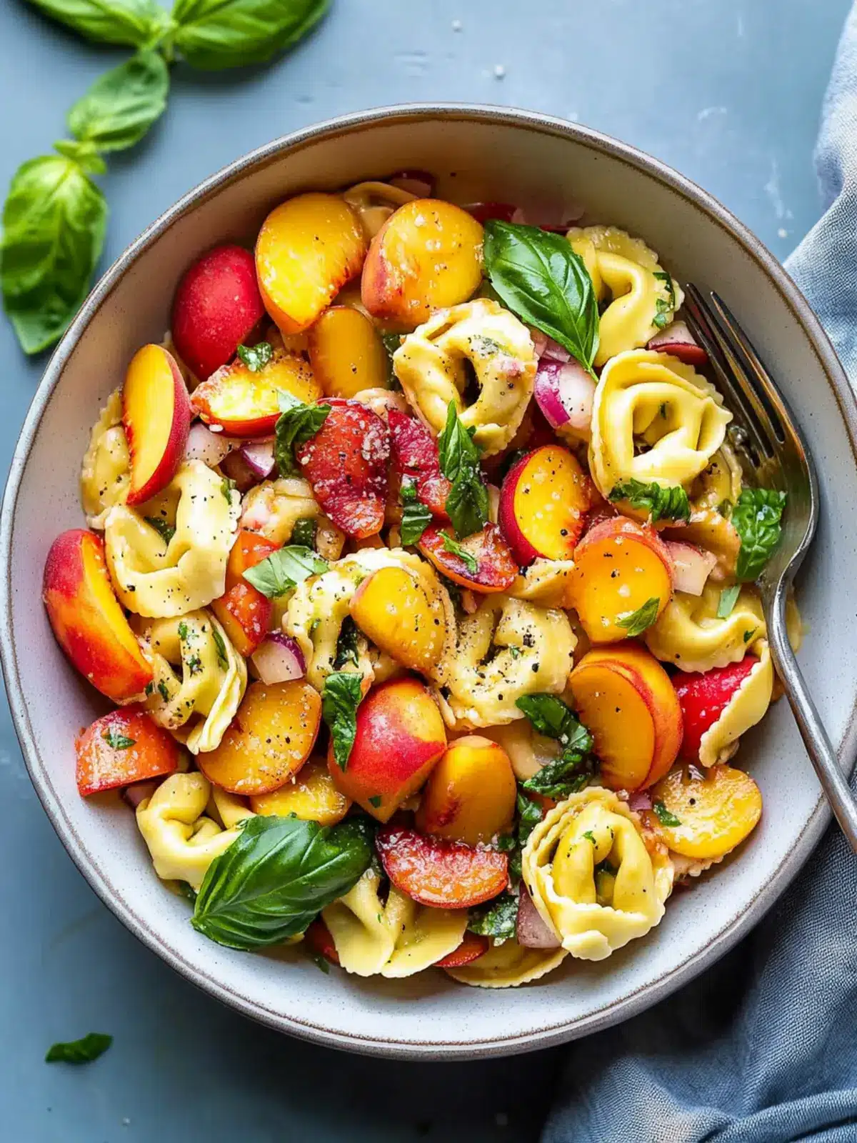 Savor the Sweet and Spicy Hot Honey Tortellini Peach Pasta Salad Hot Honey Tortellini Peach Pasta Salad