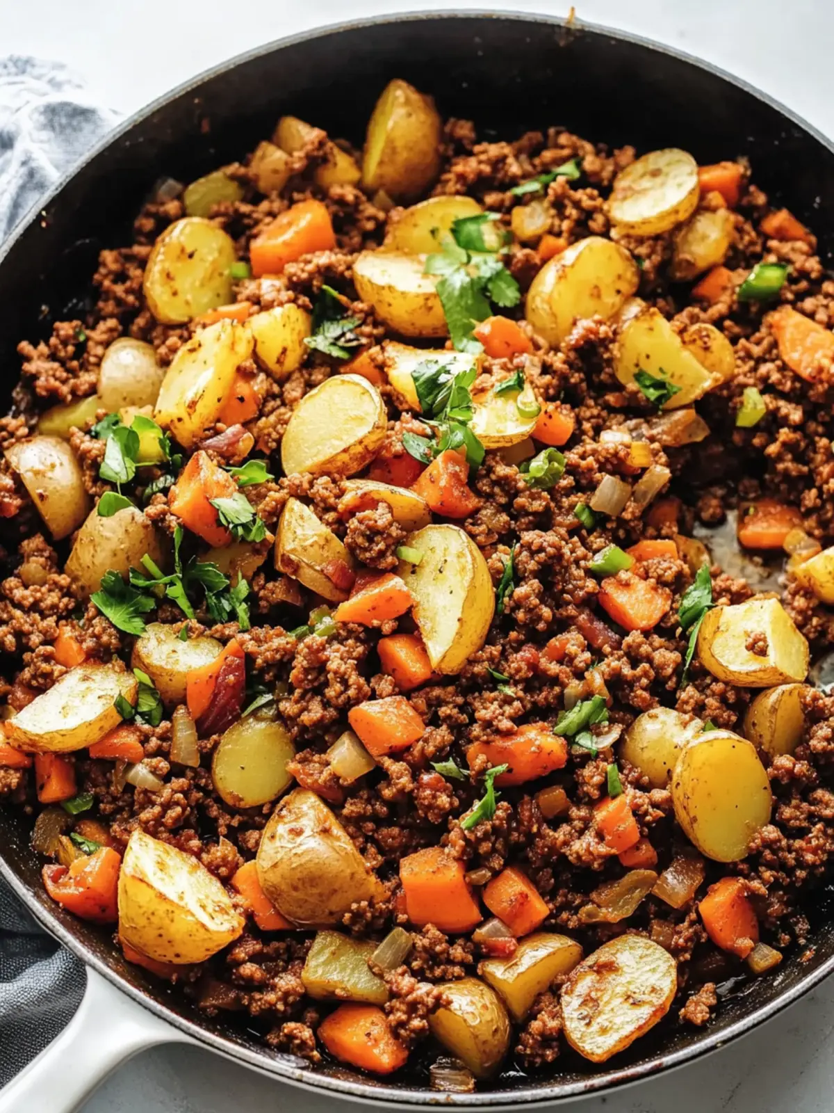 Delicious Loaded Ground Beef and Potatoes Skillet Adventure Loaded Ground Beef and Potatoes Skillet