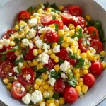 Delicious Corn, Tomato, and Feta Salad in 15 Minutes! Corn, Tomato, and Feta Salad
