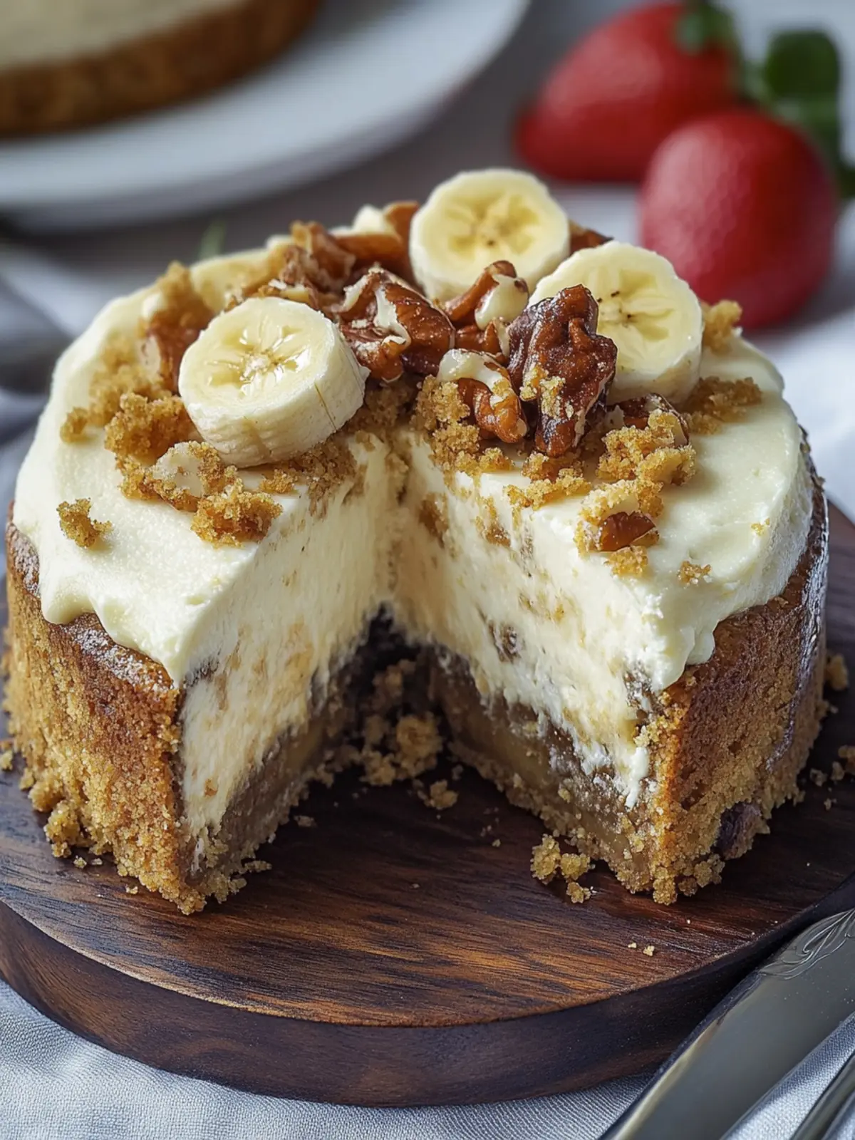 Decadent Banana Bread Cheesecake to Brighten Your Day Banana Bread Cheesecake