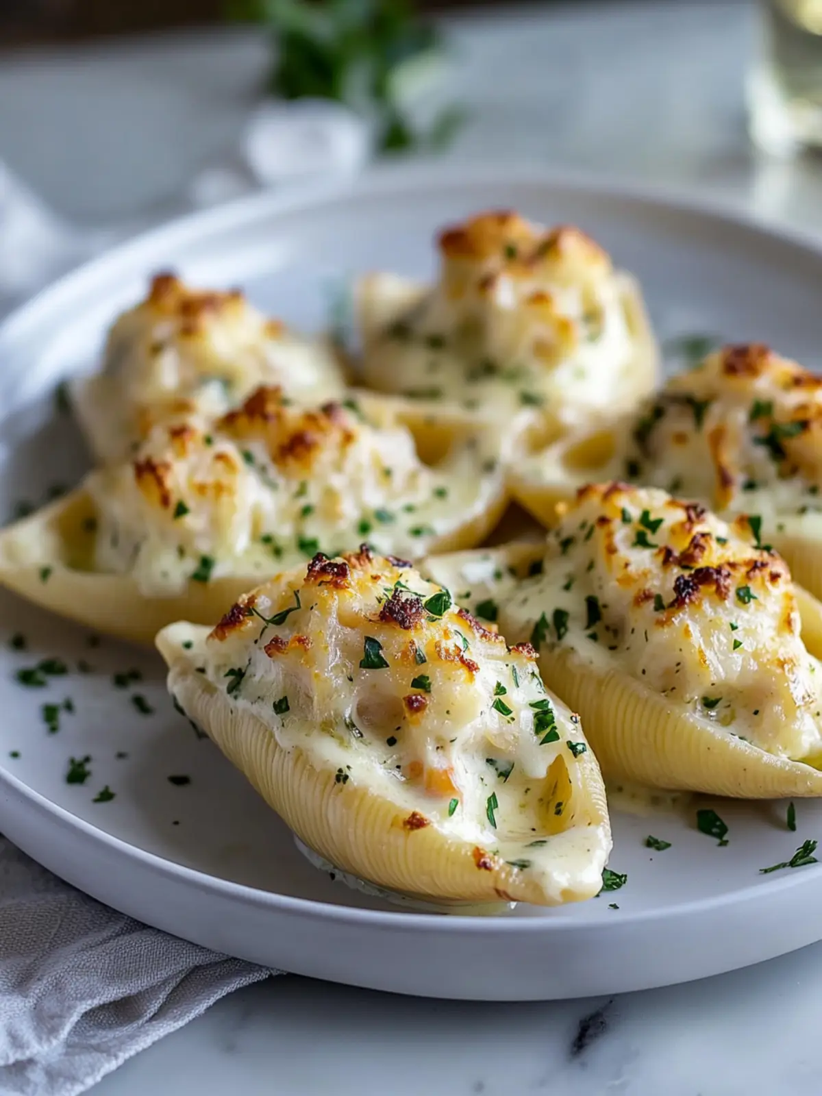 Delicious Crab Stuffed Shells with Alfredo Sauce Made Easy Crab Stuffed Shells with Alfredo Sauce