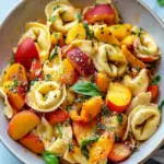 Savor the Sweet and Spicy Hot Honey Tortellini Peach Pasta Salad Hot Honey Tortellini Peach Pasta Salad