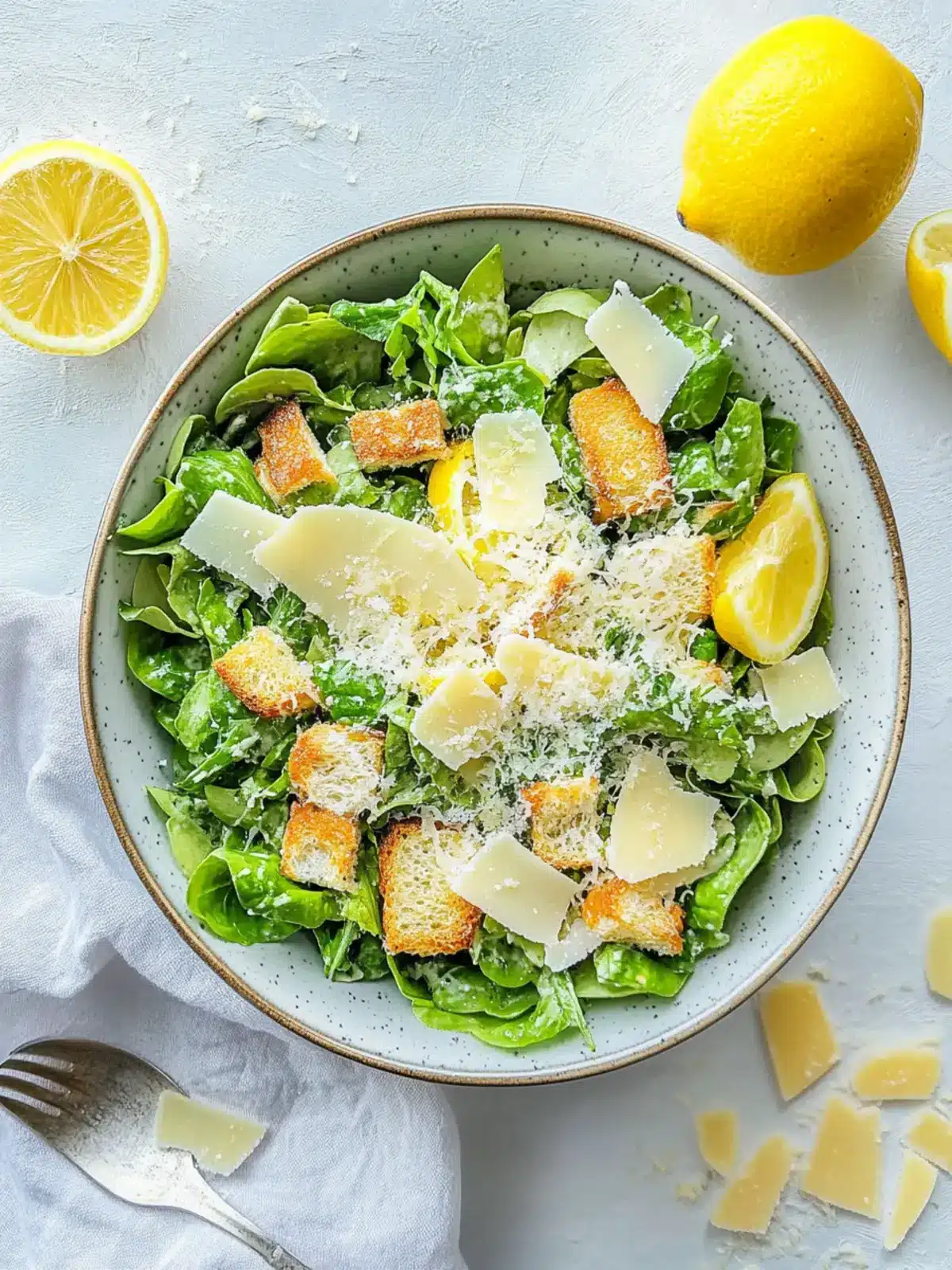 Zesty Lemon Parmesan Salad for a Refreshing Twist Lemon Parmesan Salad