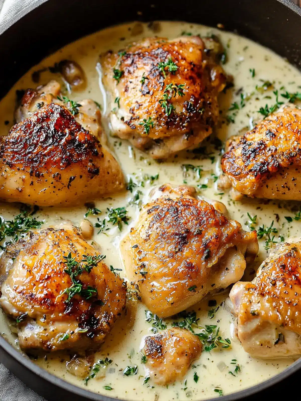 Savor Creamy Garlic Chicken Thighs for a Cozy Dinner Tonight Creamy Garlic Chicken Thighs