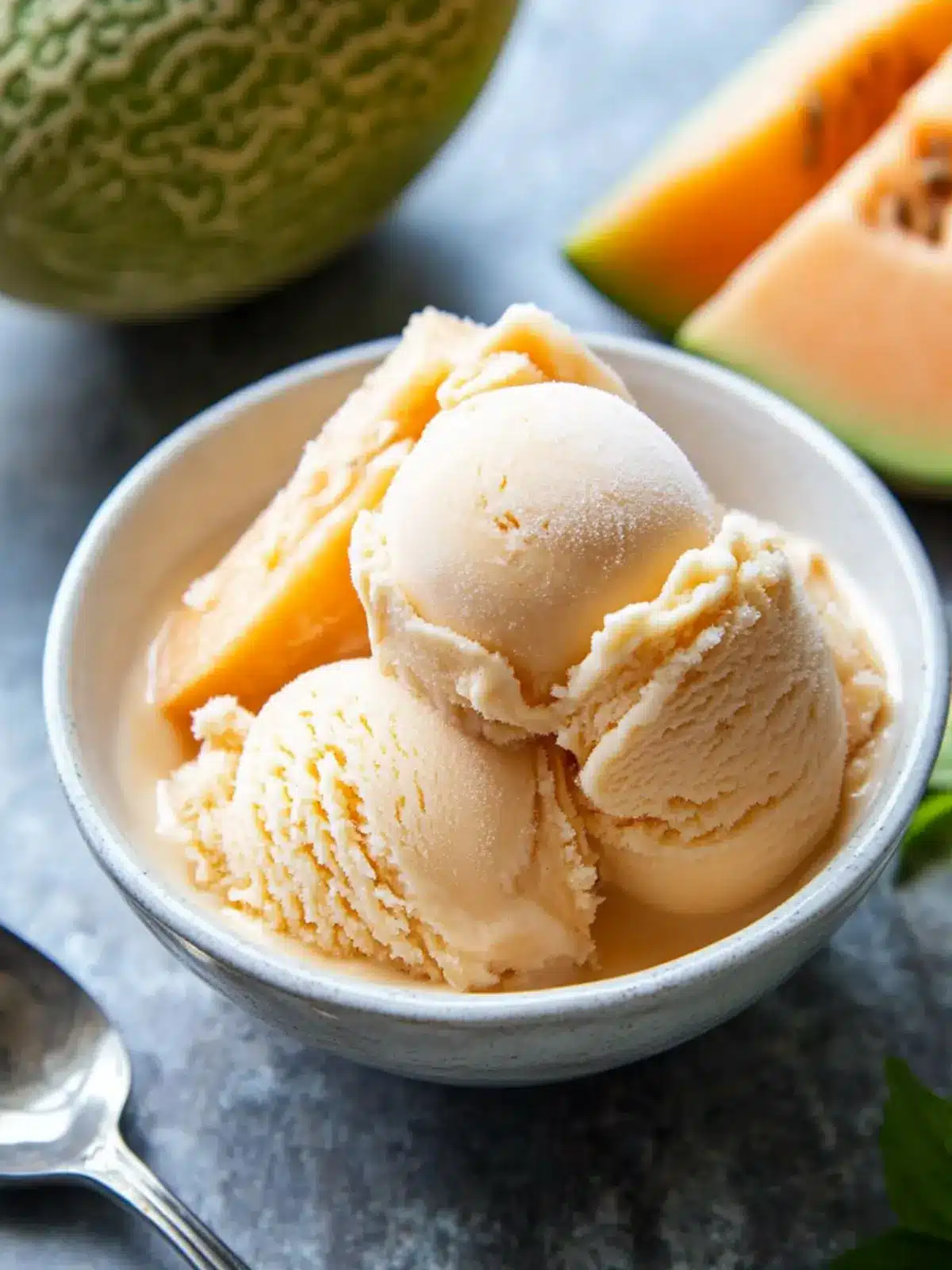 Cantaloupe Sea Salt Ice Cream: Your Summer Chill Solution Cantaloupe Sea Salt Ice Cream