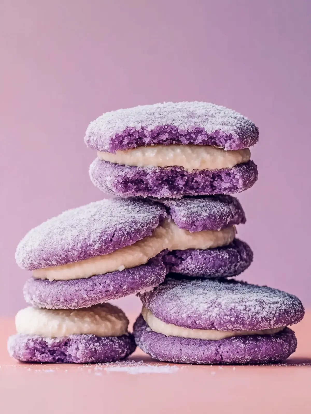 Delightful Ube Crinkle Sandwich Cookies for Sweet Moments Ube Crinkle Sandwich Cookies