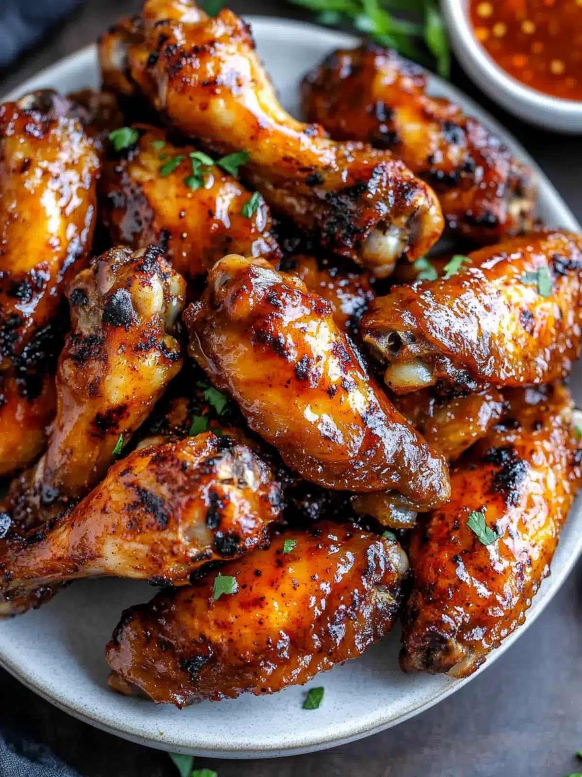 Grilled Wings with Buffalo Hot Honey Sauce: A Game Day Treat Grilled Wings with Buffalo Hot Honey Wing Sauce