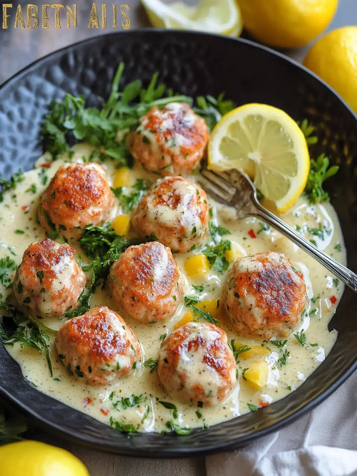 Savory Salmon Meatballs with Zesty Dijon Lemon Sauce Delight Salmon Meatballs with Dijon Lemon Sauce
