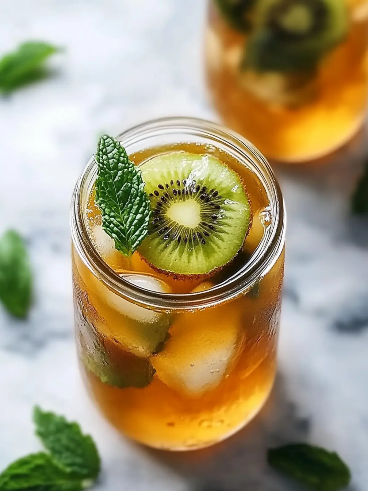Revitalize Your Day with Kiwi Mint Cold Brew Green Tea Kiwi Mint Cold Brew Green Tea