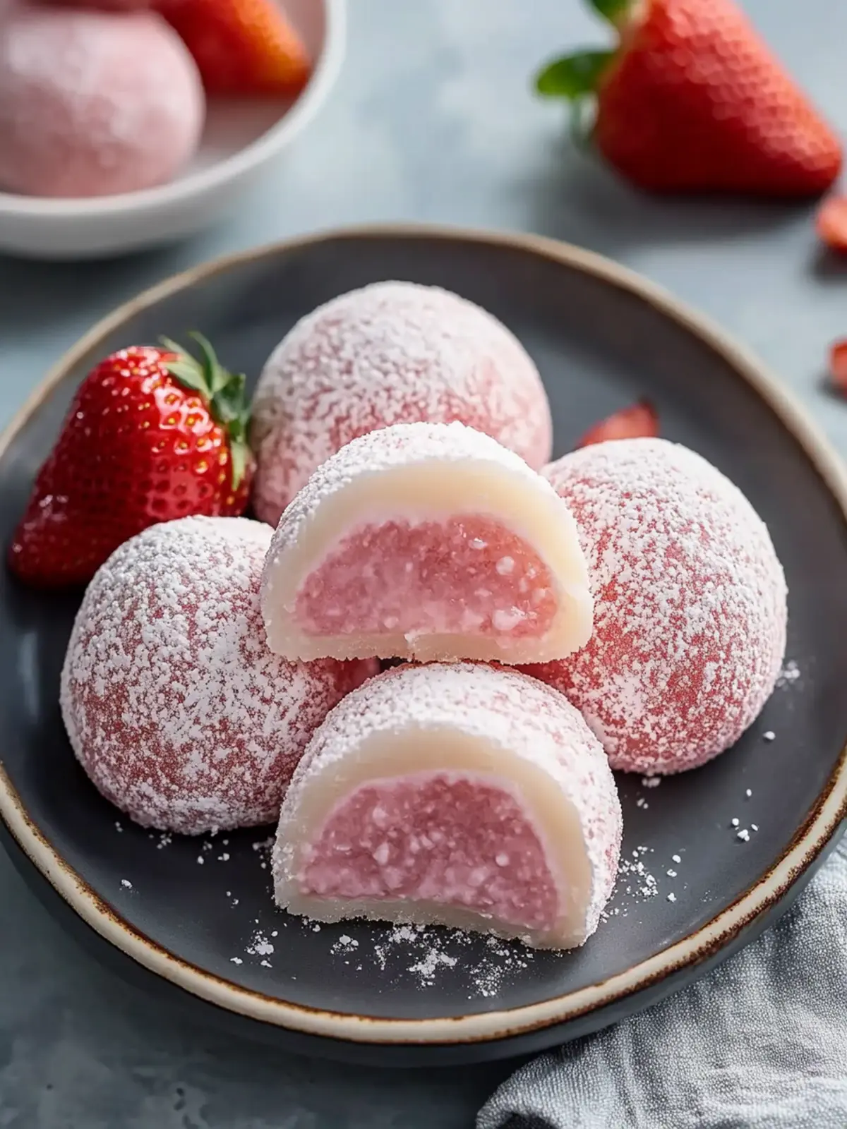 Delight in Soft Strawberry Cheesecake Mochi Bliss at Home Soft Strawberry Cheesecake Mochi