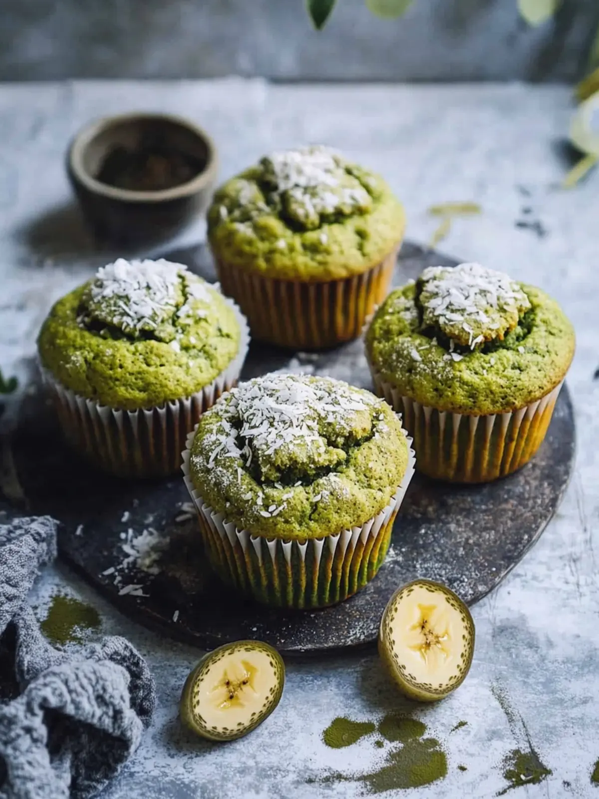 Irresistible Matcha Muffins with Banana and Coconut Bliss Matcha Muffins with Banana and Coconut