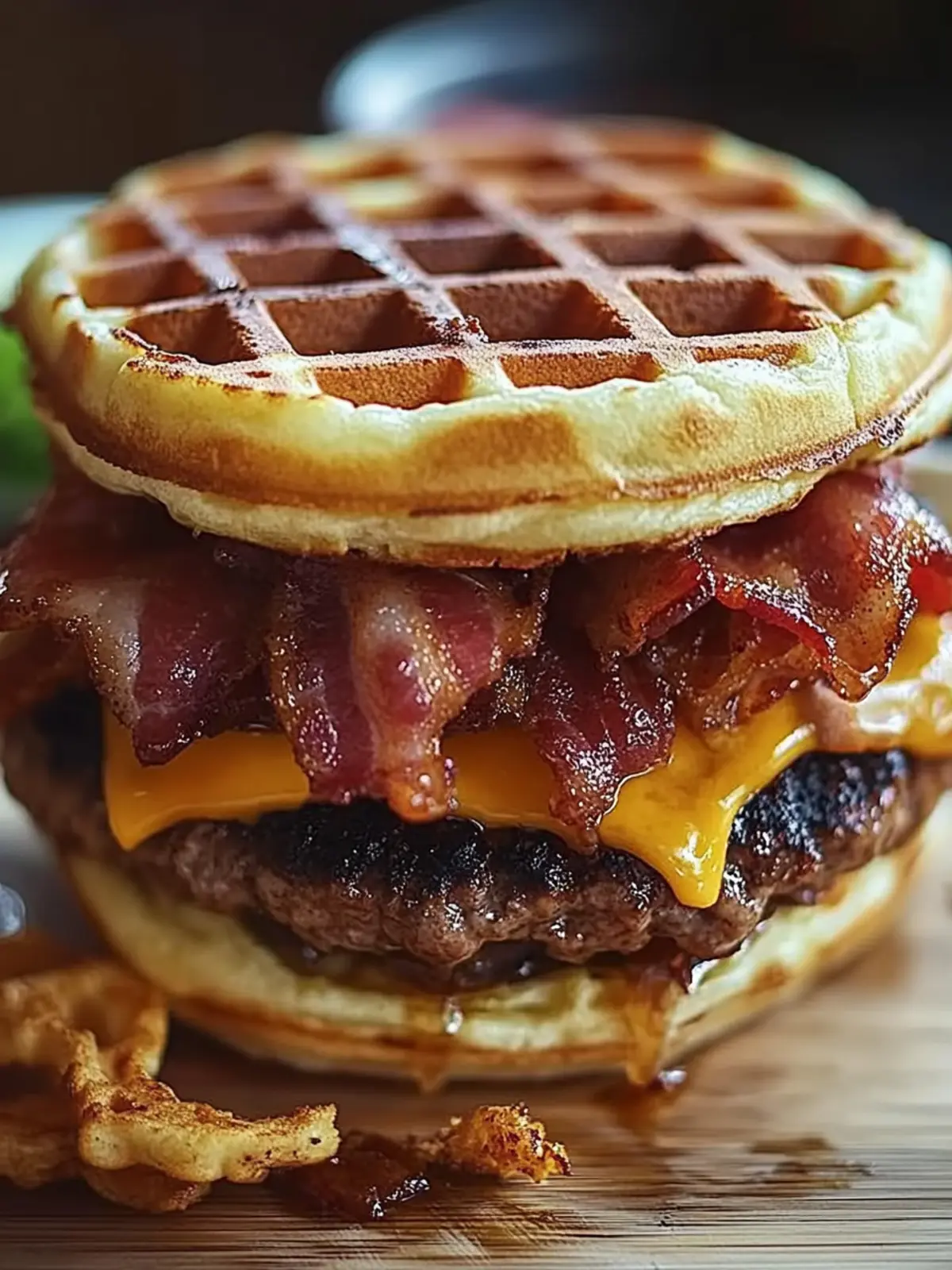 Irresistible Maple Bacon Waffle Burger You Must Try Today Maple Bacon Waffle Burger