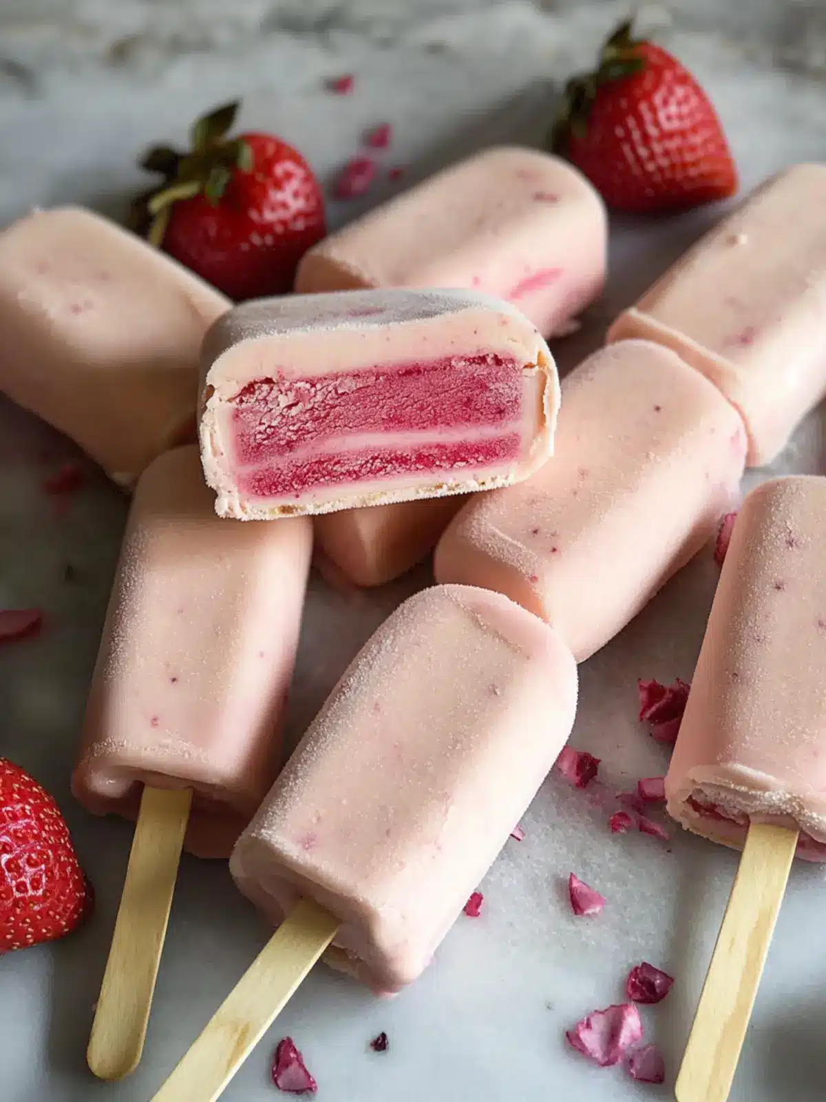 Delicious Strawberry Frozen Yogurt Bars You’ll Love Strawberry Frozen Yogurt Bars