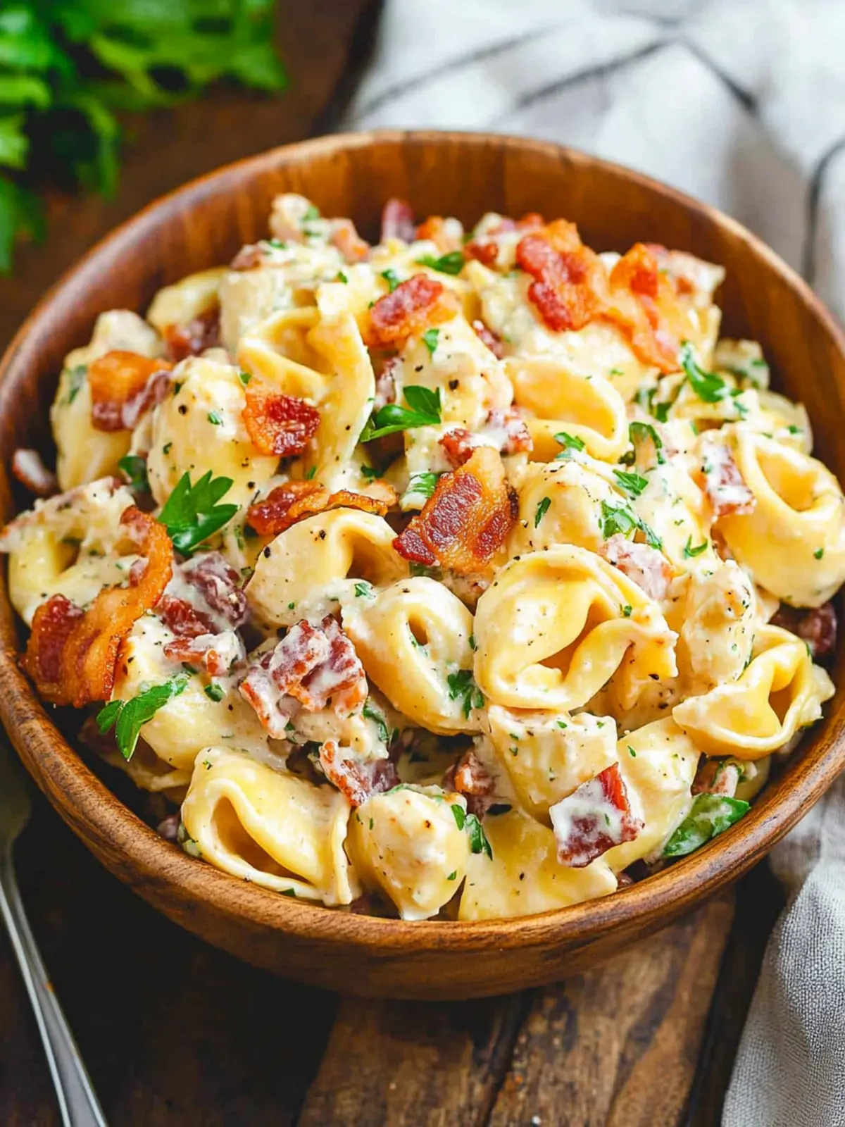 Cheddar Bacon Ranch Tortellini Salad Your New Favorite Dish Cheddar Bacon Ranch Tortellini Salad