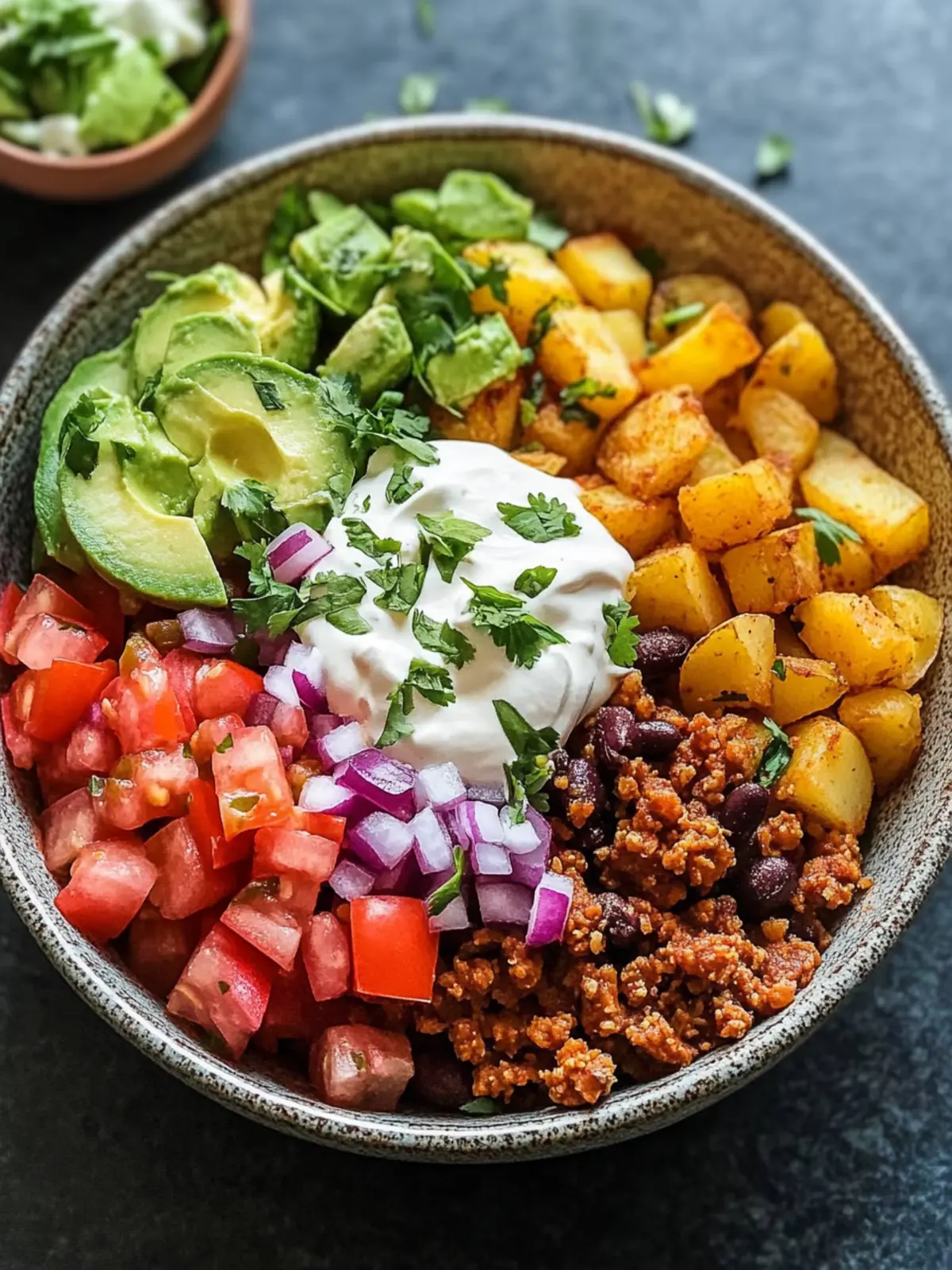 Crispy Loaded Potato Taco Bowl That Will Wow Your Taste Buds Crispy Loaded Potato Taco Bowl