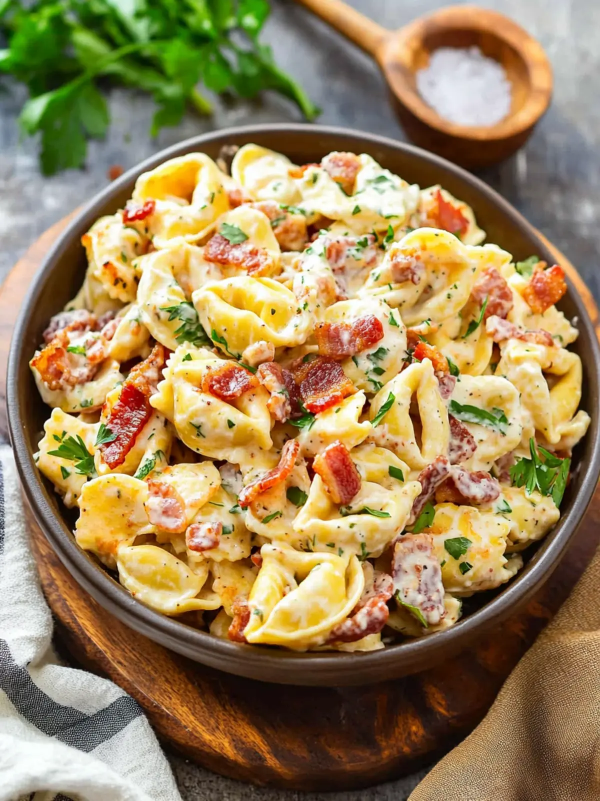 Cheddar Bacon Ranch Tortellini Salad Your New Favorite Dish Cheddar Bacon Ranch Tortellini Salad