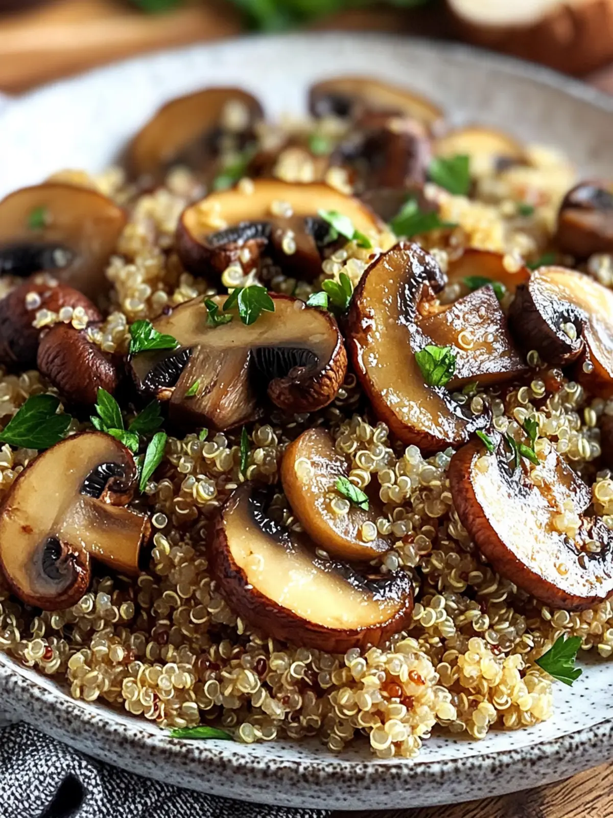 Savor Garlicky Mushroom Quinoa for a Cozy Meal Tonight Garlicky Mushroom Quinoa