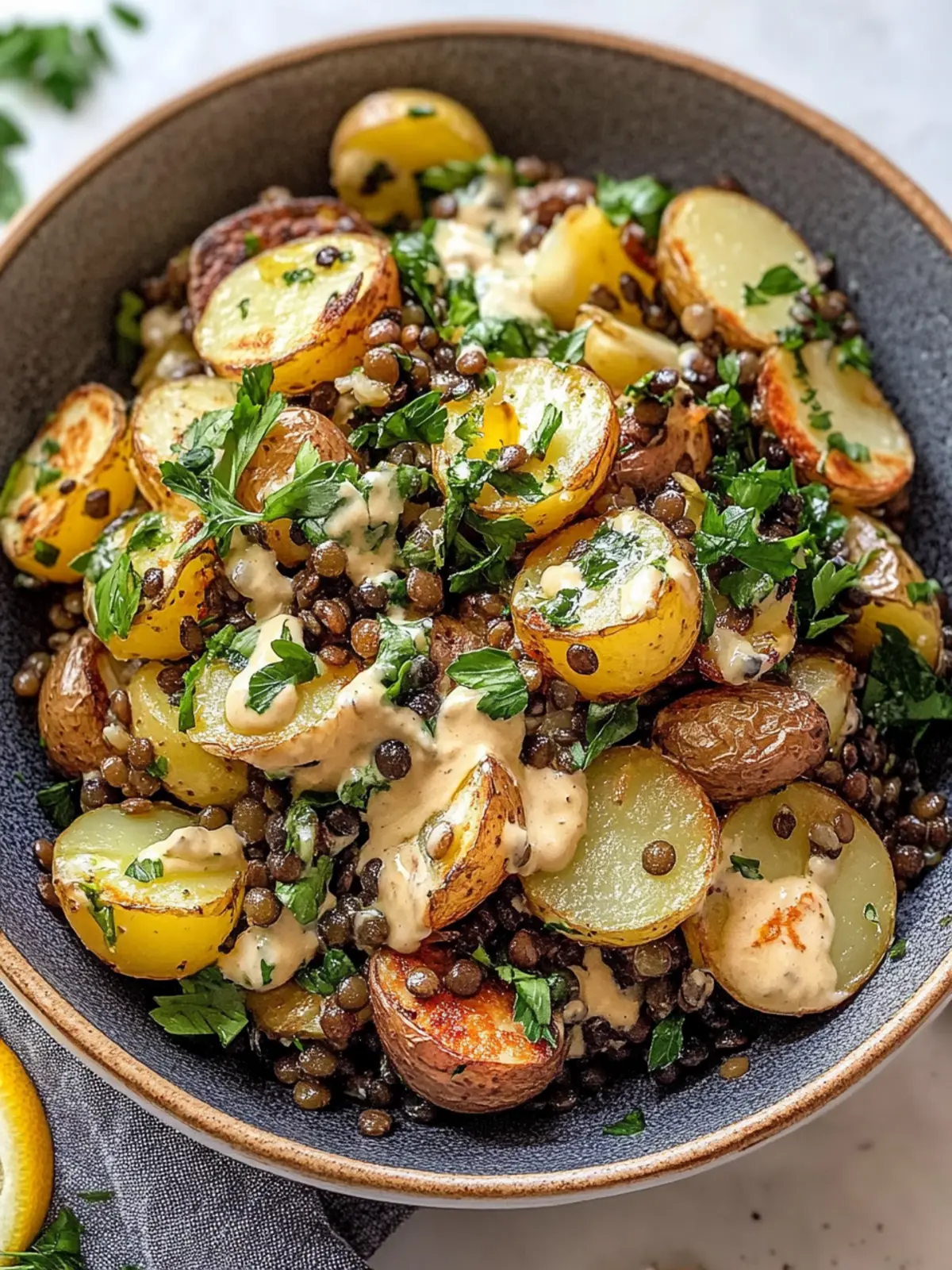 Savory Roasted Lentil Potato Salad for Flavorful Meals Roasted Lentil Potato Salad