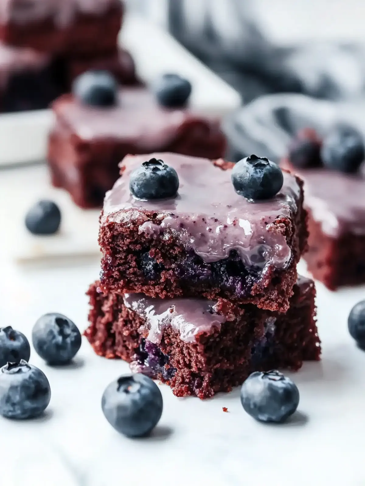 Decadent Glazed Blueberry Brownies for Sweet Cravings Glazed Blueberry Brownies