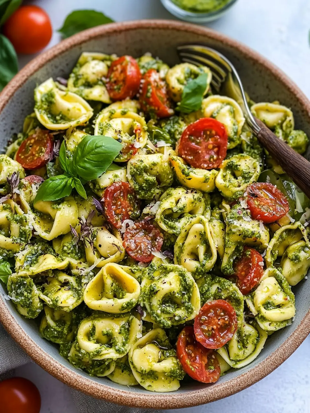 Delicious Pesto Tortellini Salad for a Fresh Summer Meal Pesto Tortellini Salad