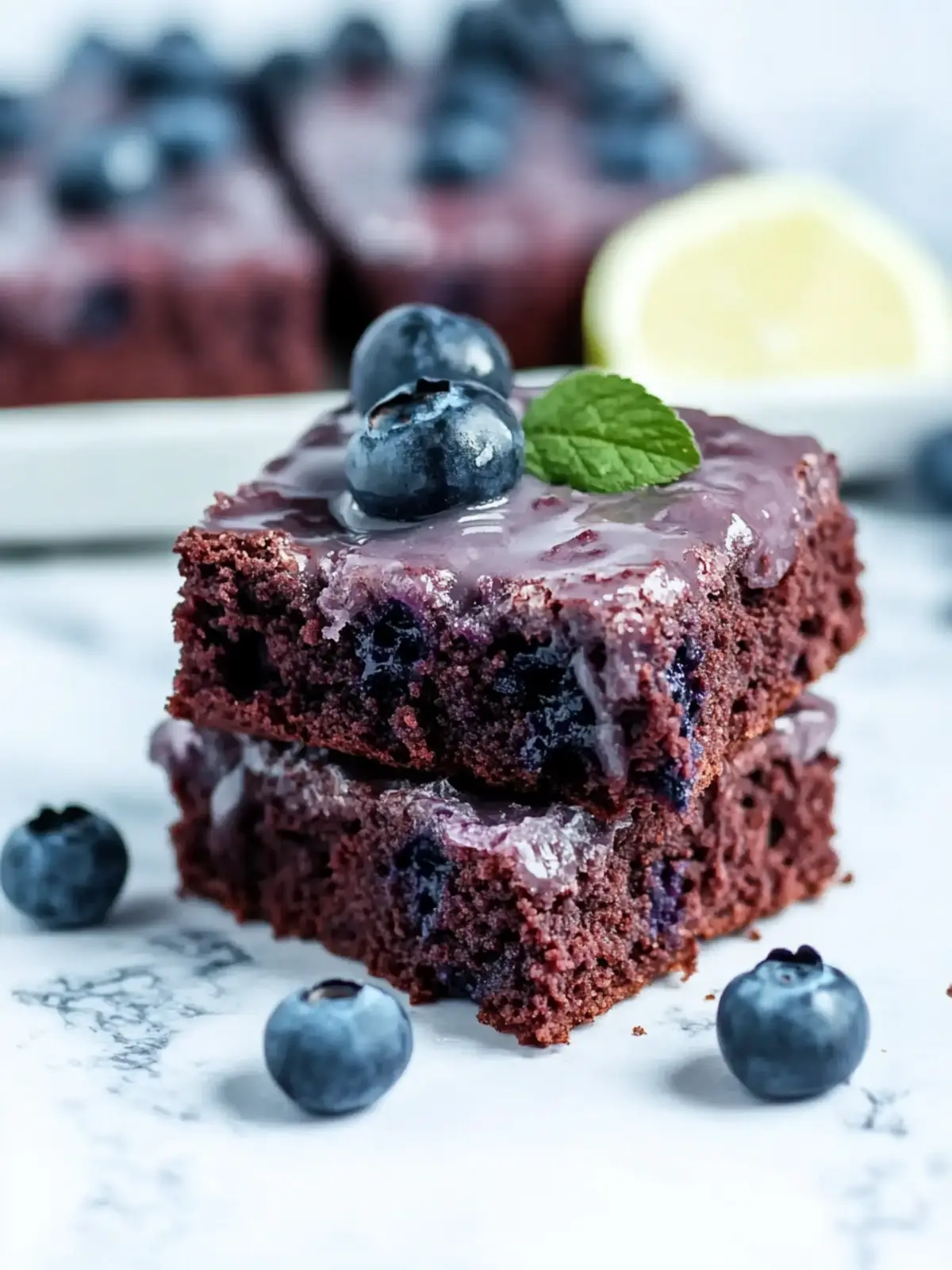 Decadent Glazed Blueberry Brownies for Sweet Cravings Glazed Blueberry Brownies