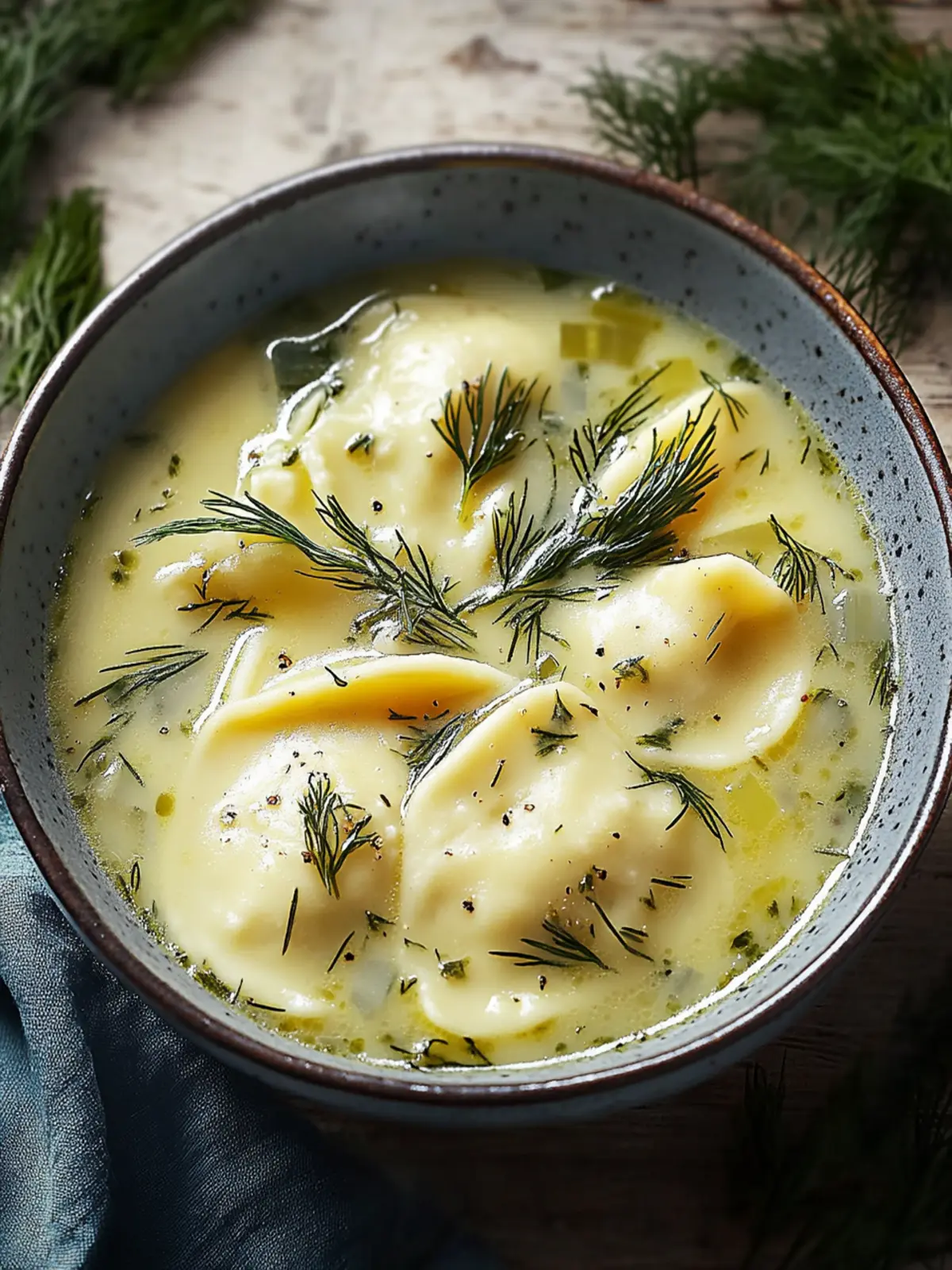 Deliciously Creamy Pierogi Dill Soup for Cozy Nights PIEROGI DILL SOUP