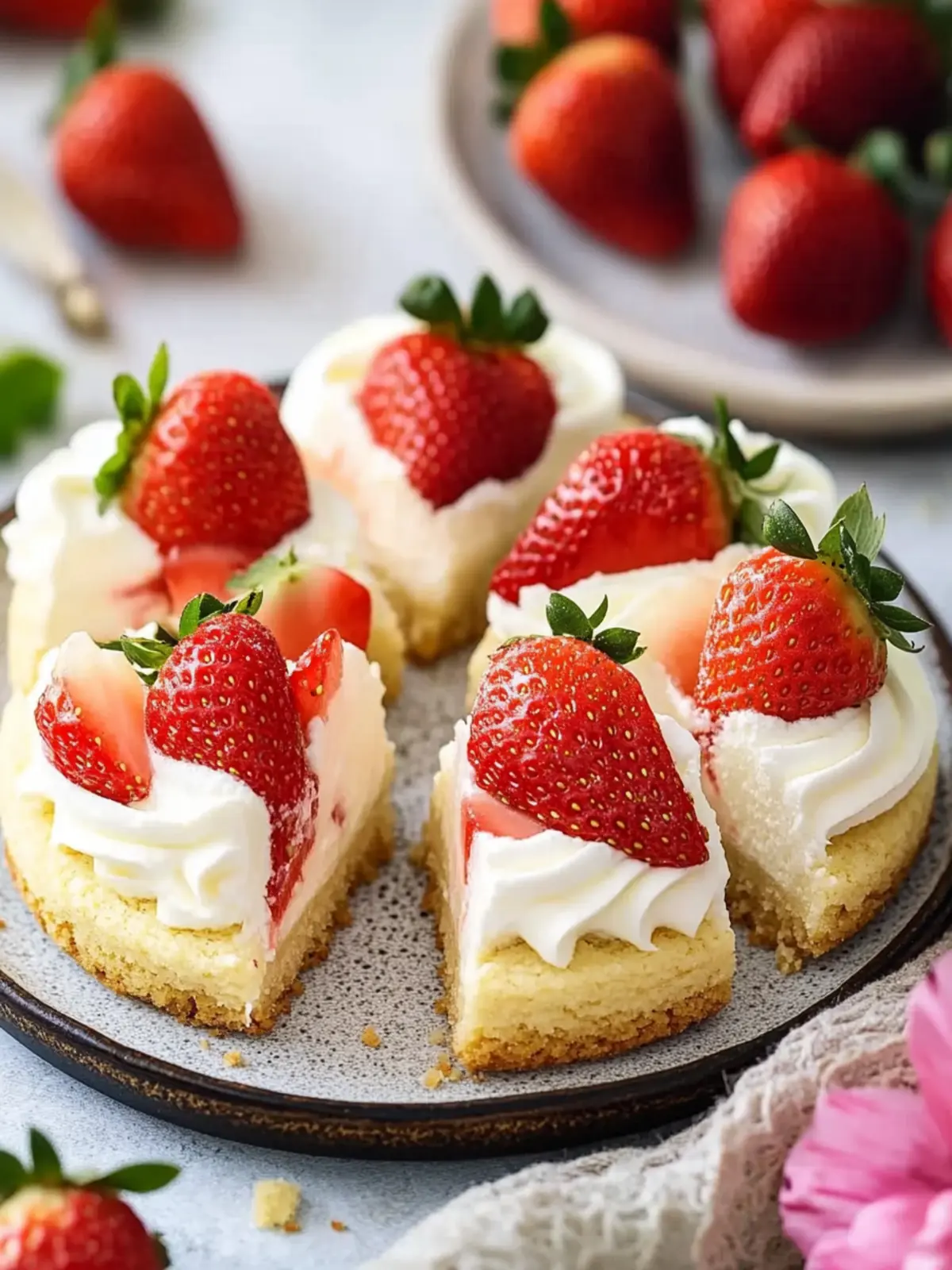 Delicious Strawberry Cheesecake Shortbreads You'll Love Strawberry Cheesecake Shortbreads