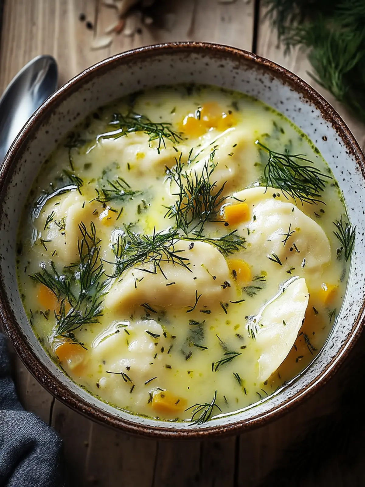 Deliciously Creamy Pierogi Dill Soup for Cozy Nights PIEROGI DILL SOUP