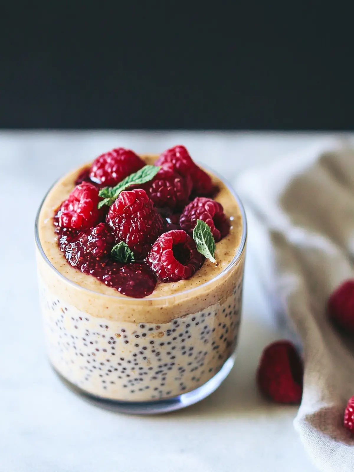 Peanut Butter & Jam Chia Pudding for a Delightful Breakfast PEANUT BUTTER & JAM CHIA PUDDING