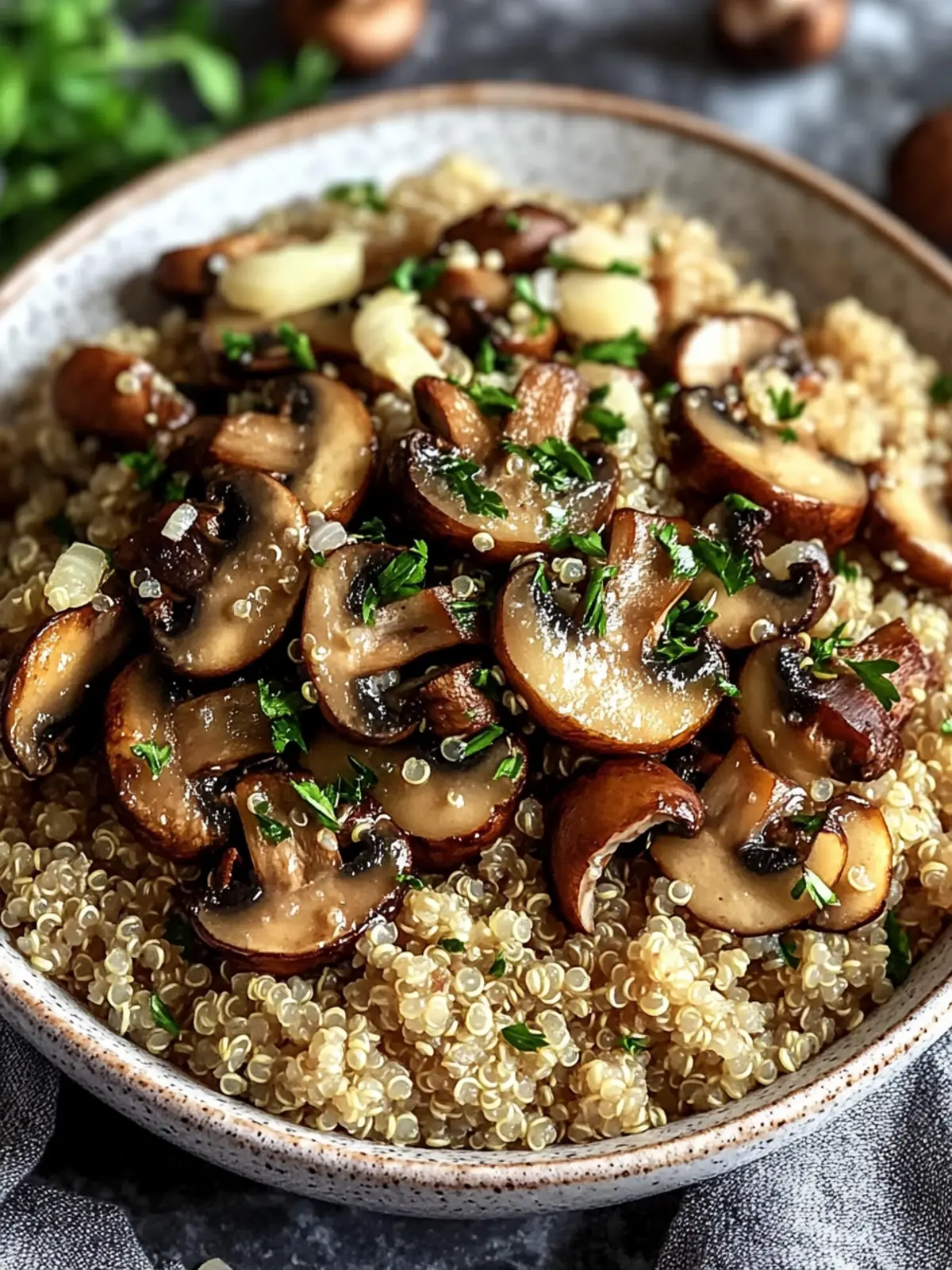Savor Garlicky Mushroom Quinoa for a Cozy Meal Tonight Garlicky Mushroom Quinoa