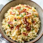 Indulge in Cheesy Bacon Rice for a Comforting Home Meal Cheesy Bacon Rice