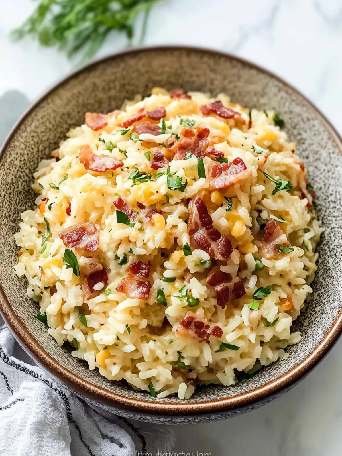 Indulge in Cheesy Bacon Rice for a Comforting Home Meal Cheesy Bacon Rice