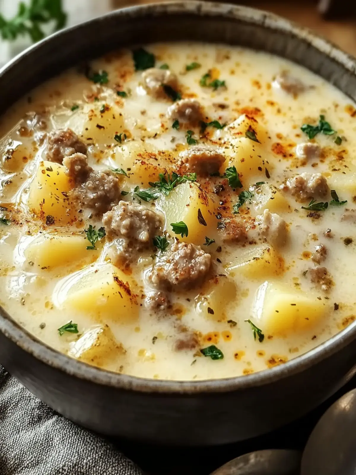 Ultimate Comfort Beer Cheese Potato Soup with Sausage Delight Beer Cheese Potato Soup with Sausage