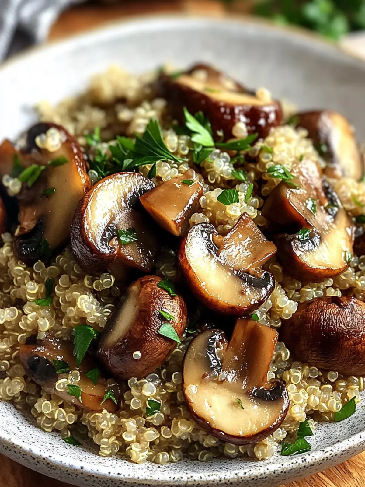 Savor Garlicky Mushroom Quinoa for a Cozy Meal Tonight Garlicky Mushroom Quinoa