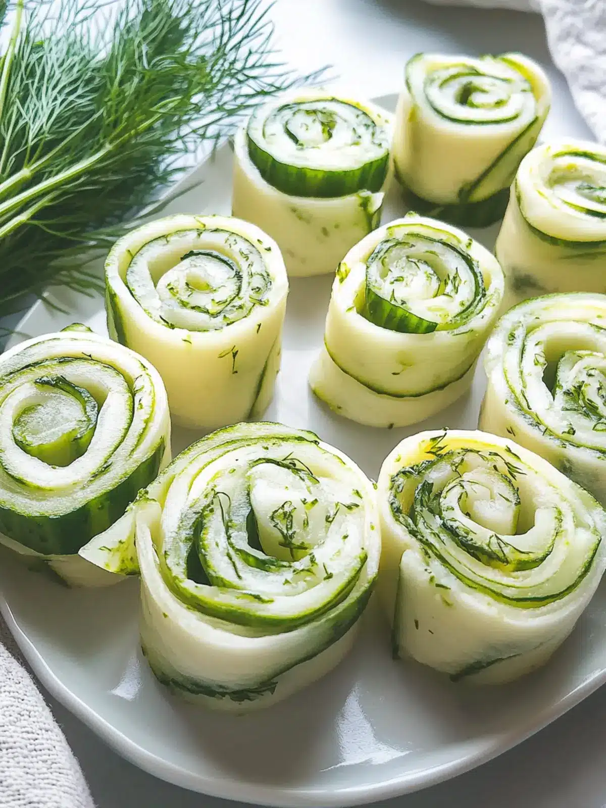 Delicious Cucumber Dill Pinwheels for Refreshing Snacking Cucumber Dill Pinwheels