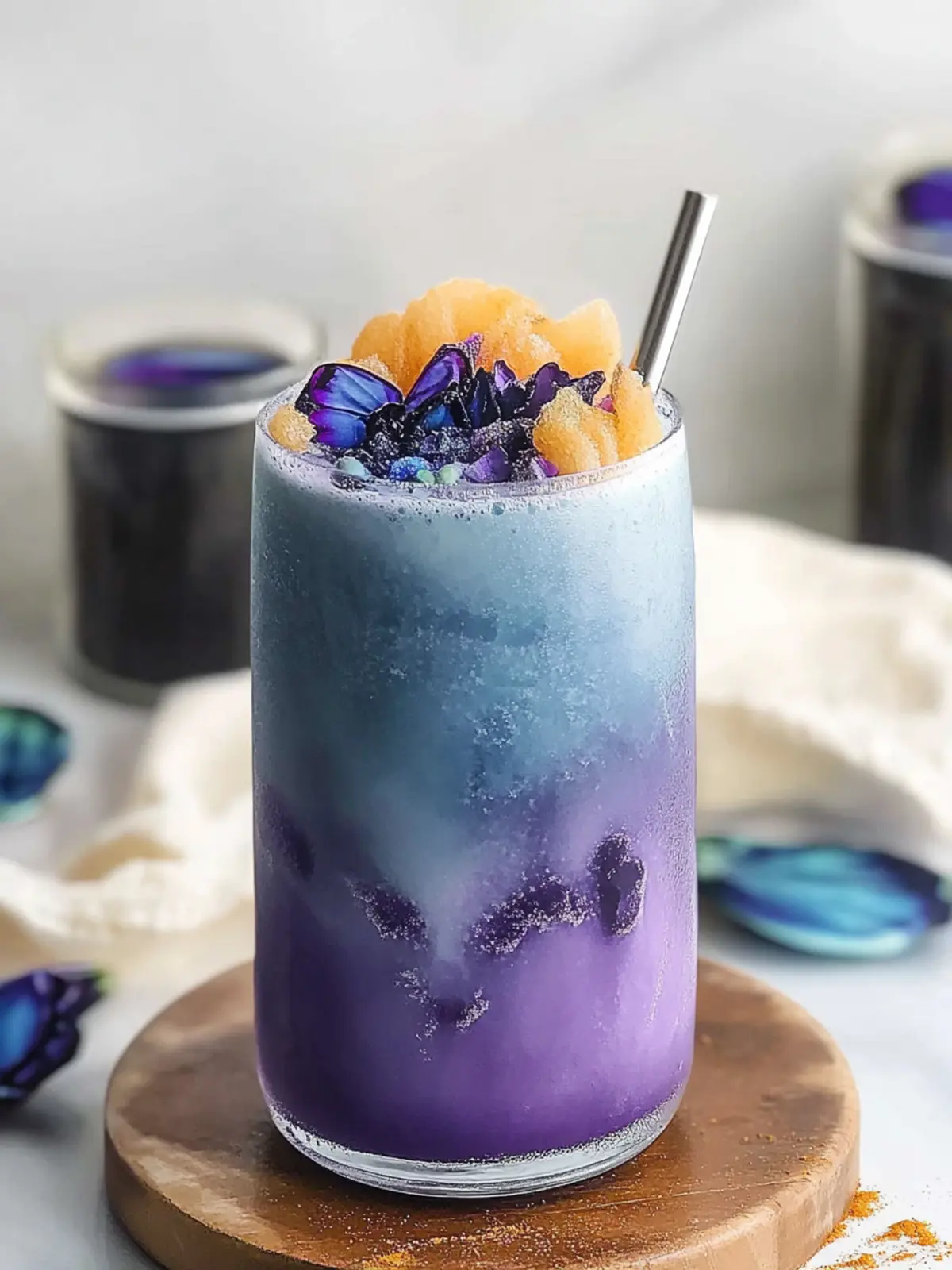 Chill Out with Cold Brewed Butterfly Pea Matcha Latte Magic Cold Brewed Butterfly Pea Matcha Latte