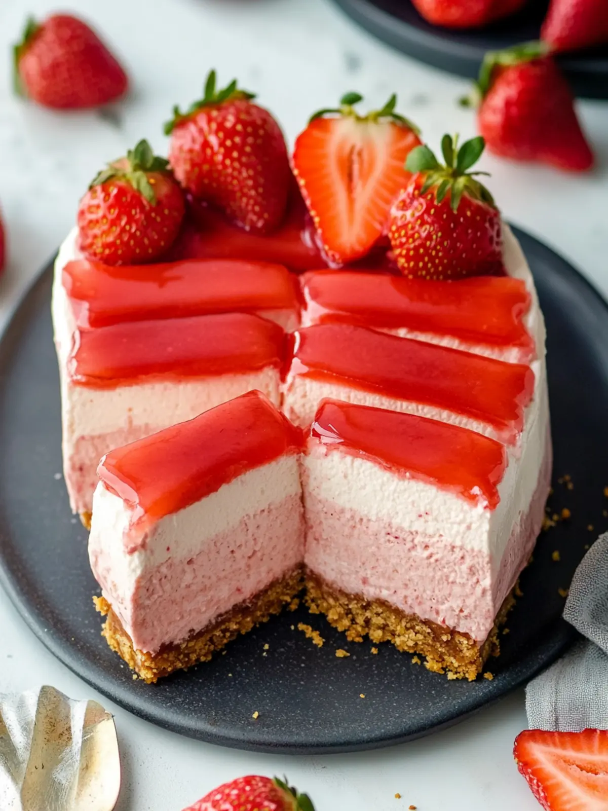 Delicious Vegan Strawberry Cheesecake You’ll Love to Make Strawberry Cheesecake