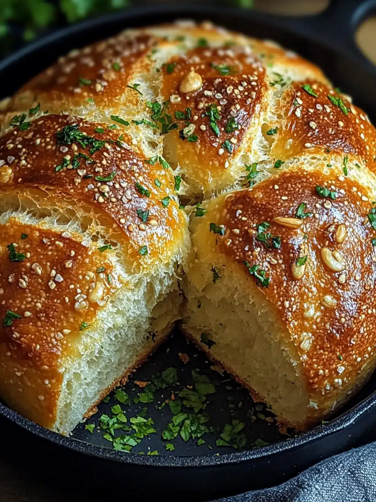Irresistibly Easy Garlic Herb Dutch Oven Bread Recipe Garlic Herb Dutch Oven Bread