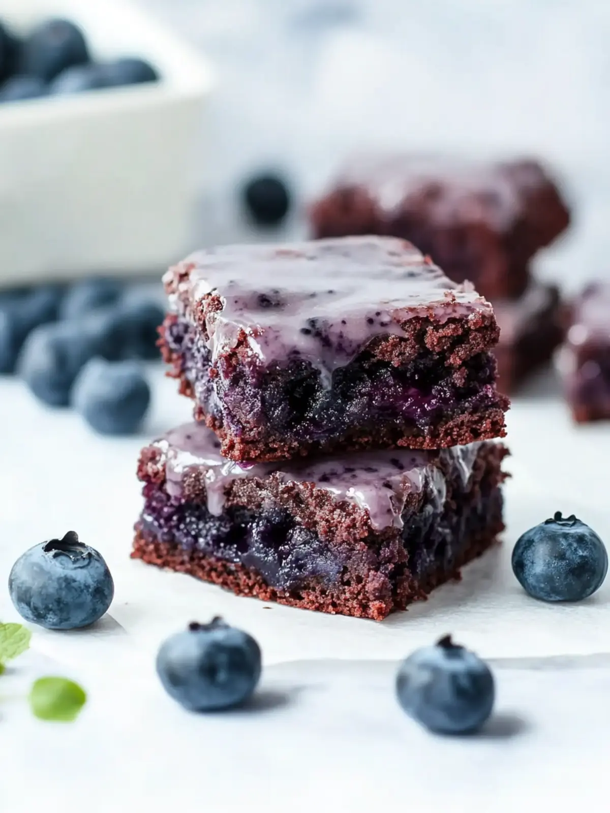 Decadent Glazed Blueberry Brownies for Sweet Cravings Glazed Blueberry Brownies