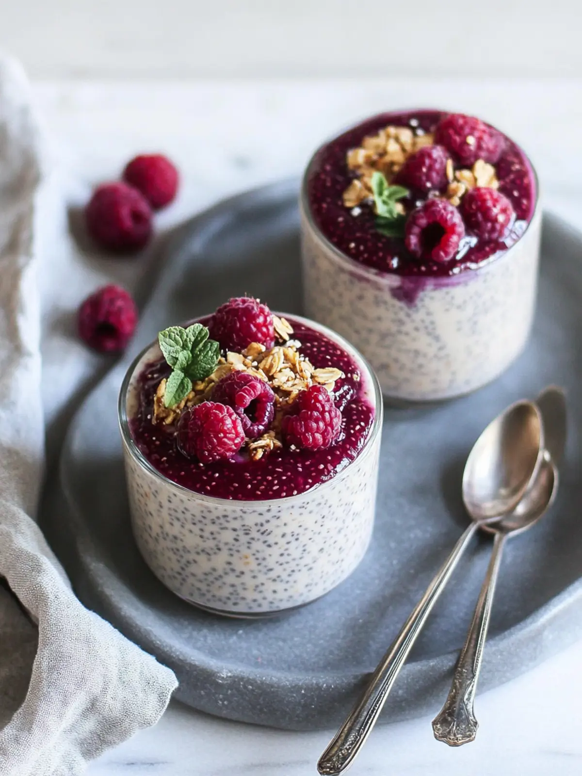Peanut Butter & Jam Chia Pudding for a Delightful Breakfast PEANUT BUTTER & JAM CHIA PUDDING