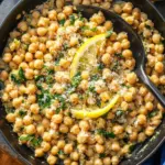 Zesty Chickpea Lemon Skillet for a Quick, Creamy Delight Chickpea Lemon Skillet