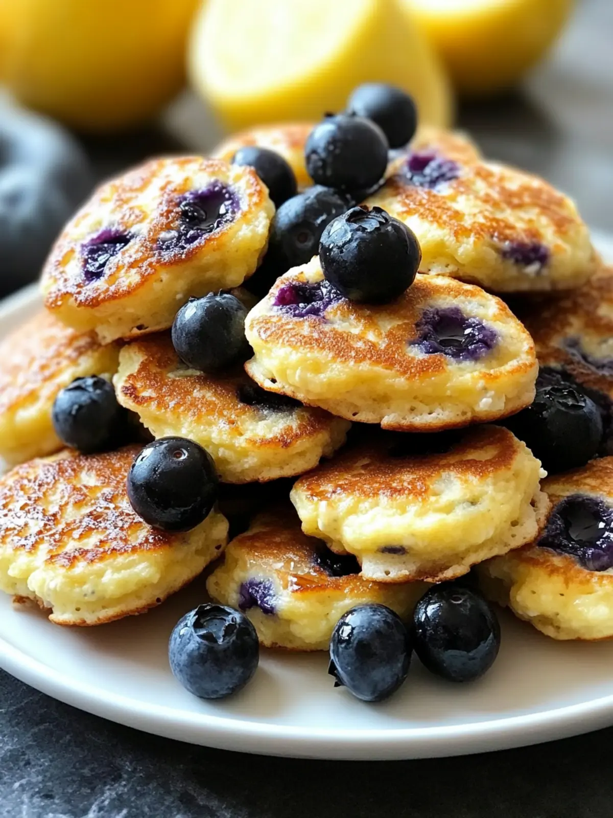 Lemon Blueberry Cottage Cheese Pancake Bites for a Zesty Morning Lemon Blueberry Cottage Cheese Pancake Bites