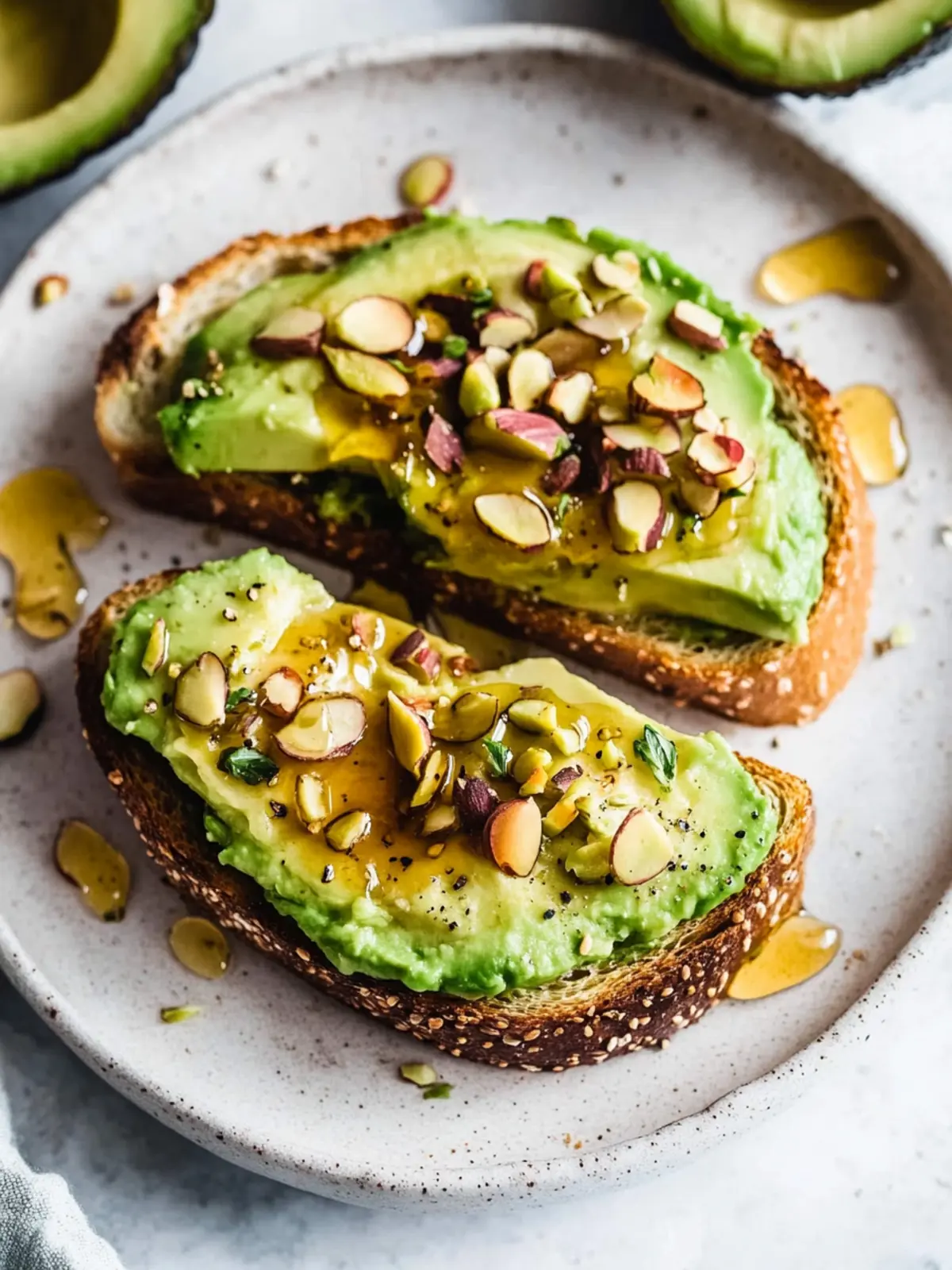 Pistachio Honey Avocado Toast: A Deliciously Unique Boost PISTACHIO HONEY AVOCADO TOAST