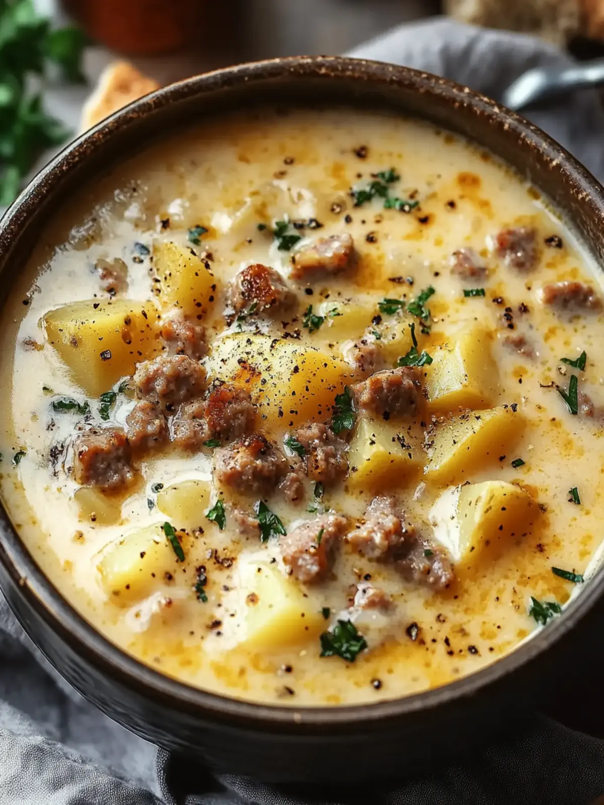 Ultimate Comfort Beer Cheese Potato Soup with Sausage Delight Beer Cheese Potato Soup with Sausage