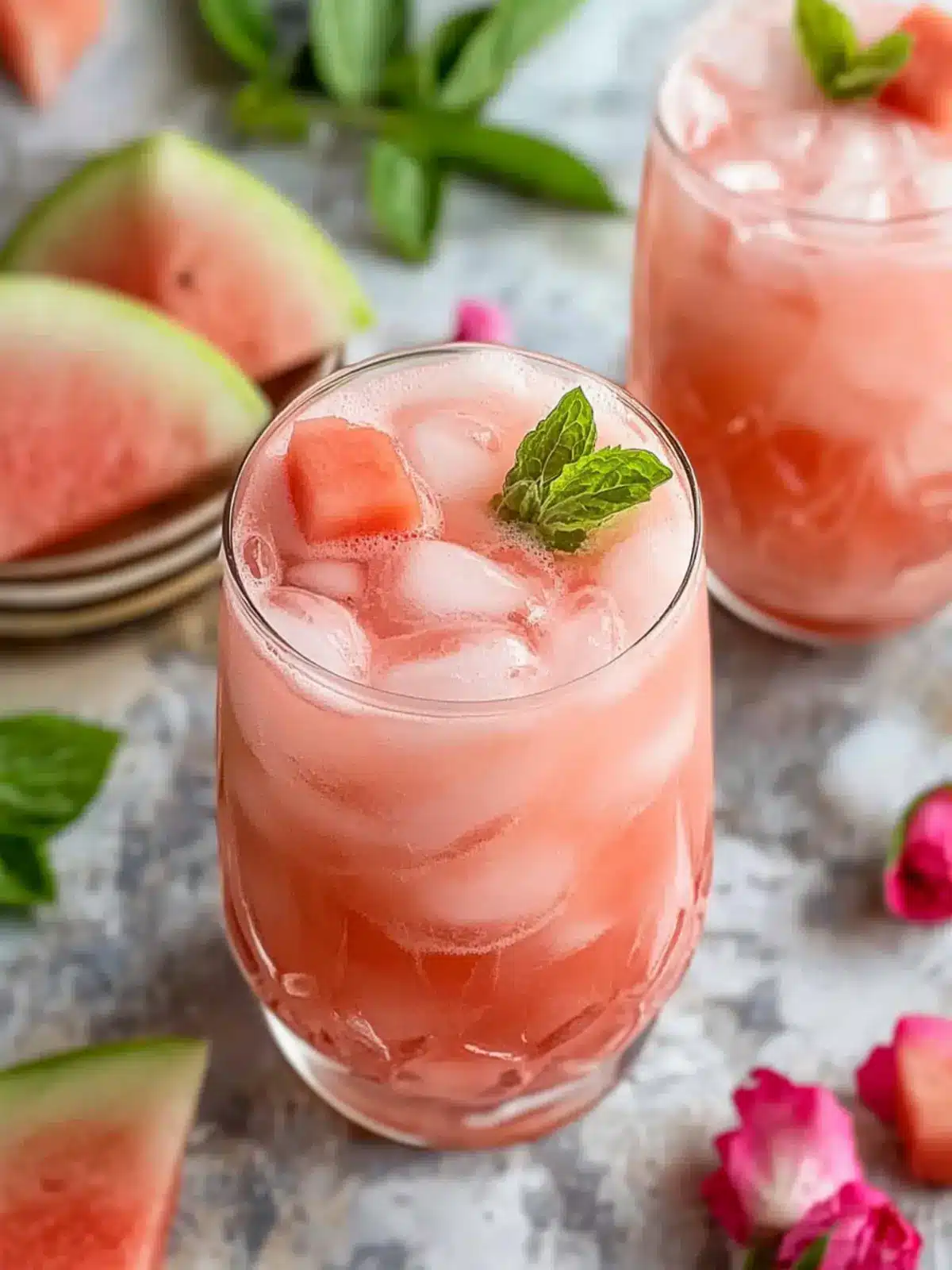 Refreshing Watermelon Rose Drink to Beat the Heat Watermelon Rose Drink