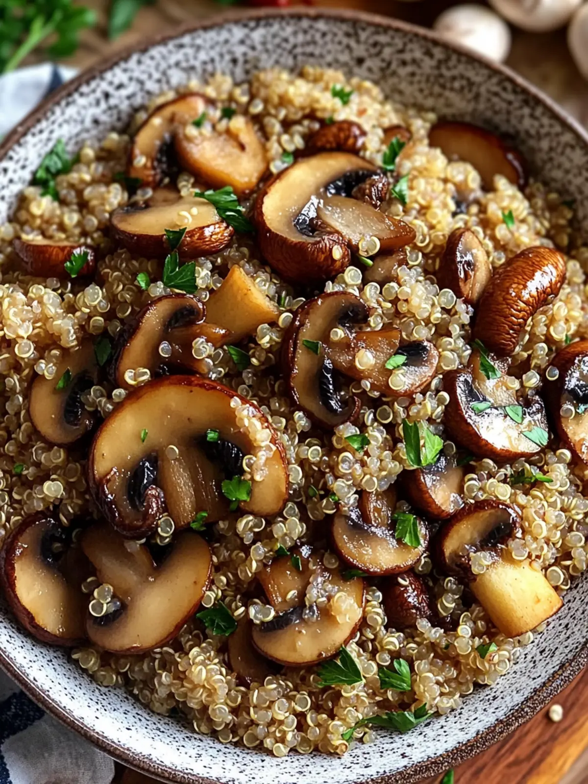 Savor Garlicky Mushroom Quinoa for a Cozy Meal Tonight Garlicky Mushroom Quinoa