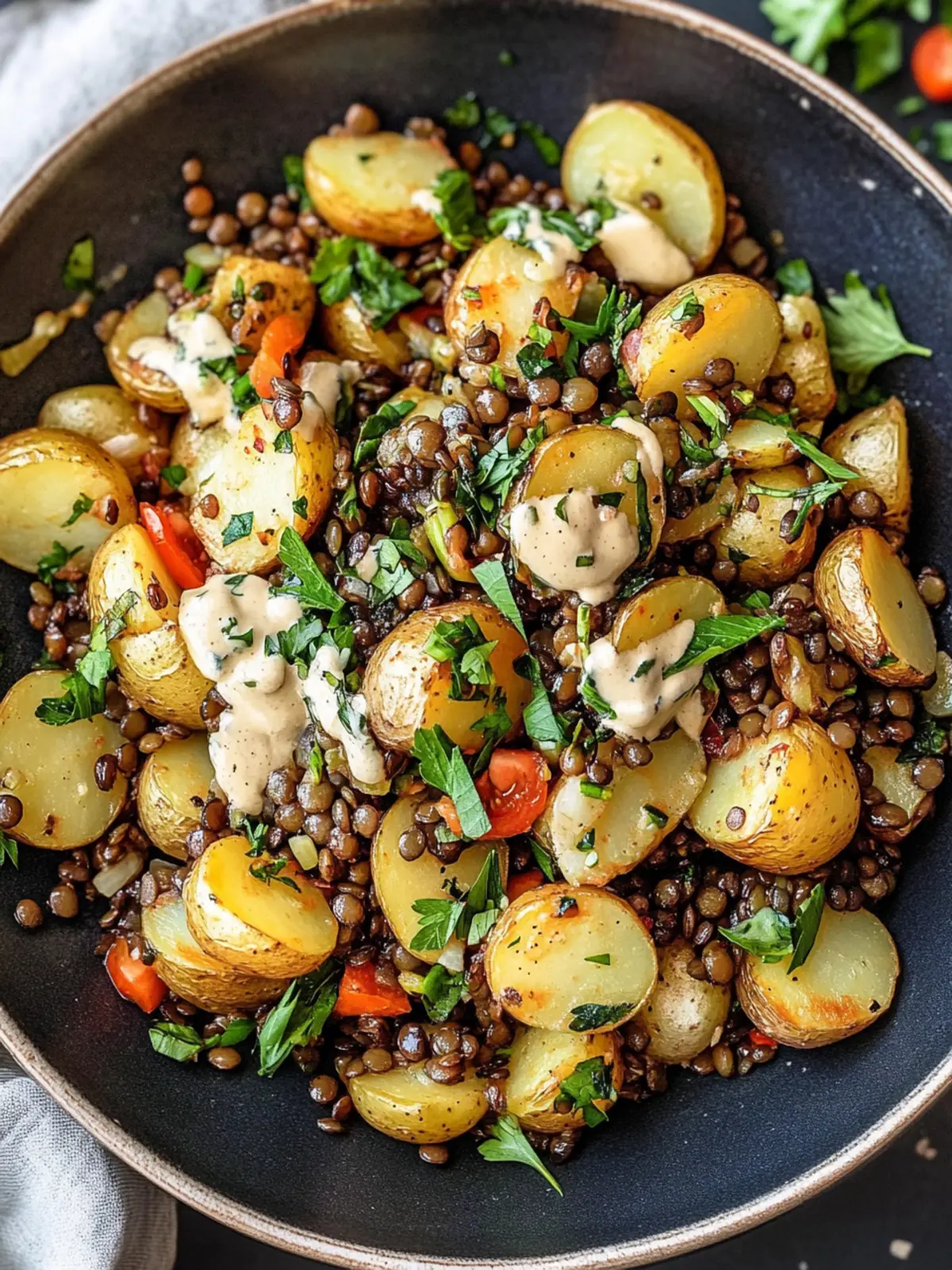 Savory Roasted Lentil Potato Salad for Flavorful Meals Roasted Lentil Potato Salad
