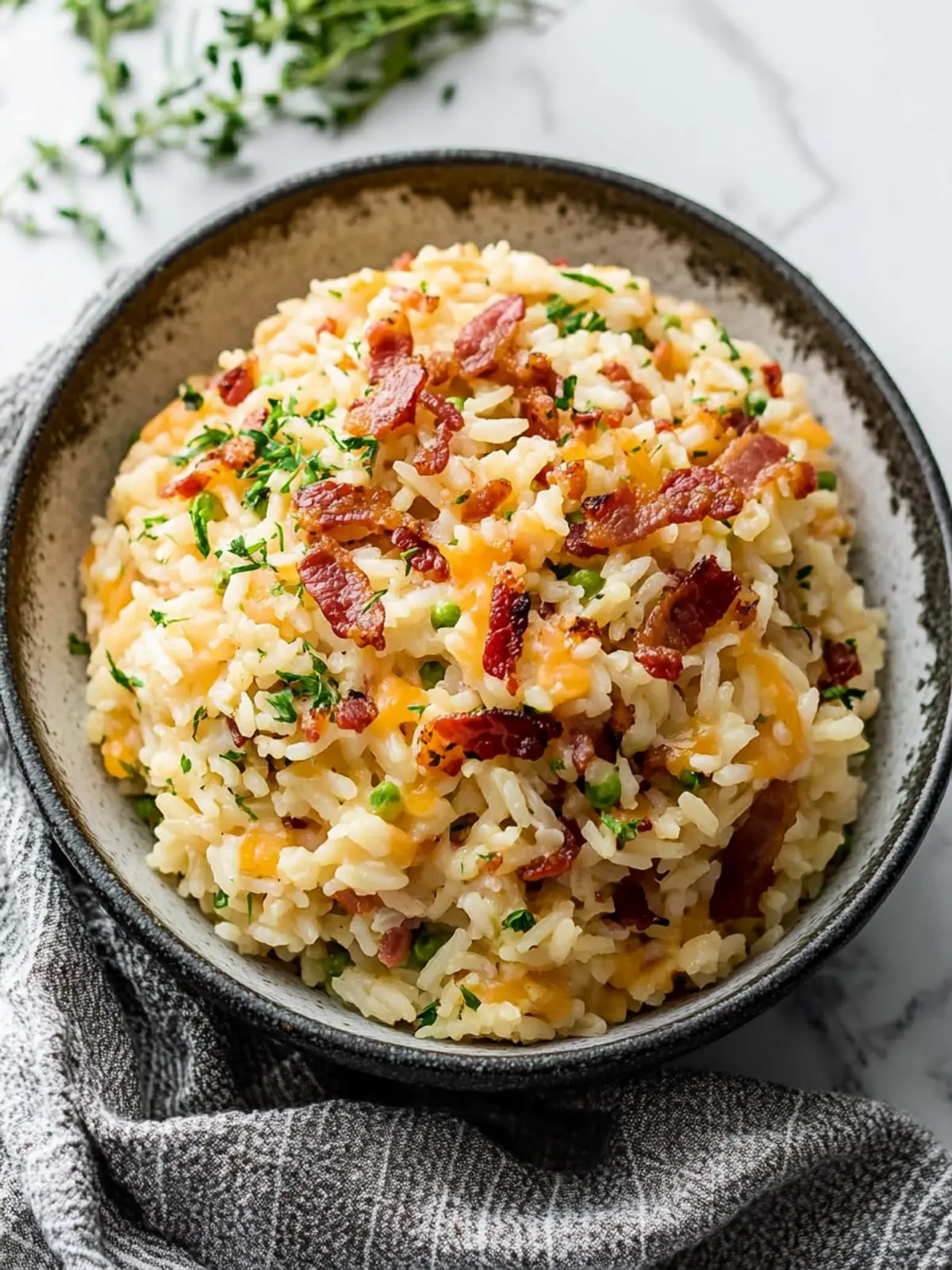 Indulge in Cheesy Bacon Rice for a Comforting Home Meal Cheesy Bacon Rice